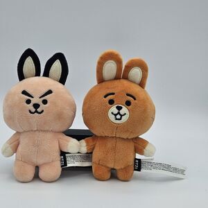 BT21 Ian & Jooky Plush Doll Set Line Friends BTS Cooky Universe Bundle